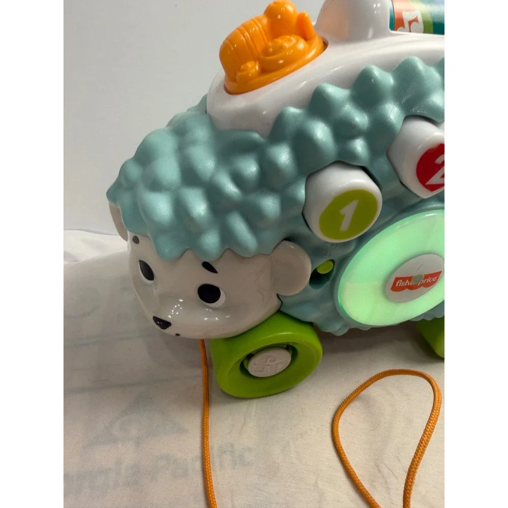 Fisher-Price Linkimals Happy Shapes Hedgehog Musical Pull Toy GJB14 Blue